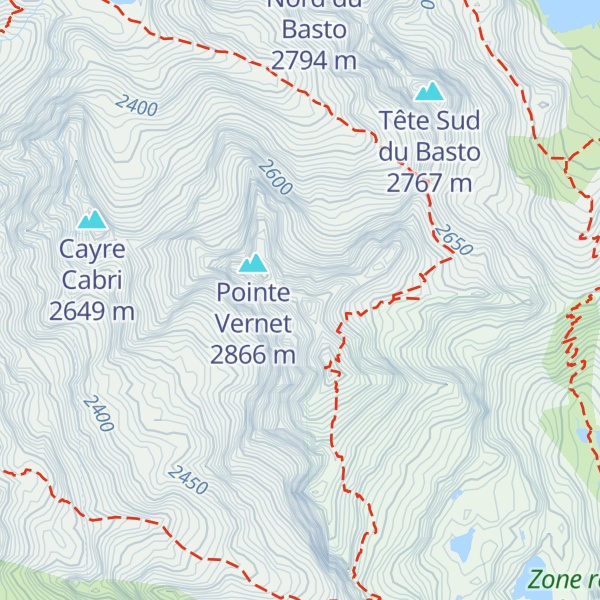Map of Cime de Muffié