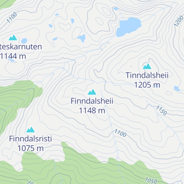 Map of Finndalsheii