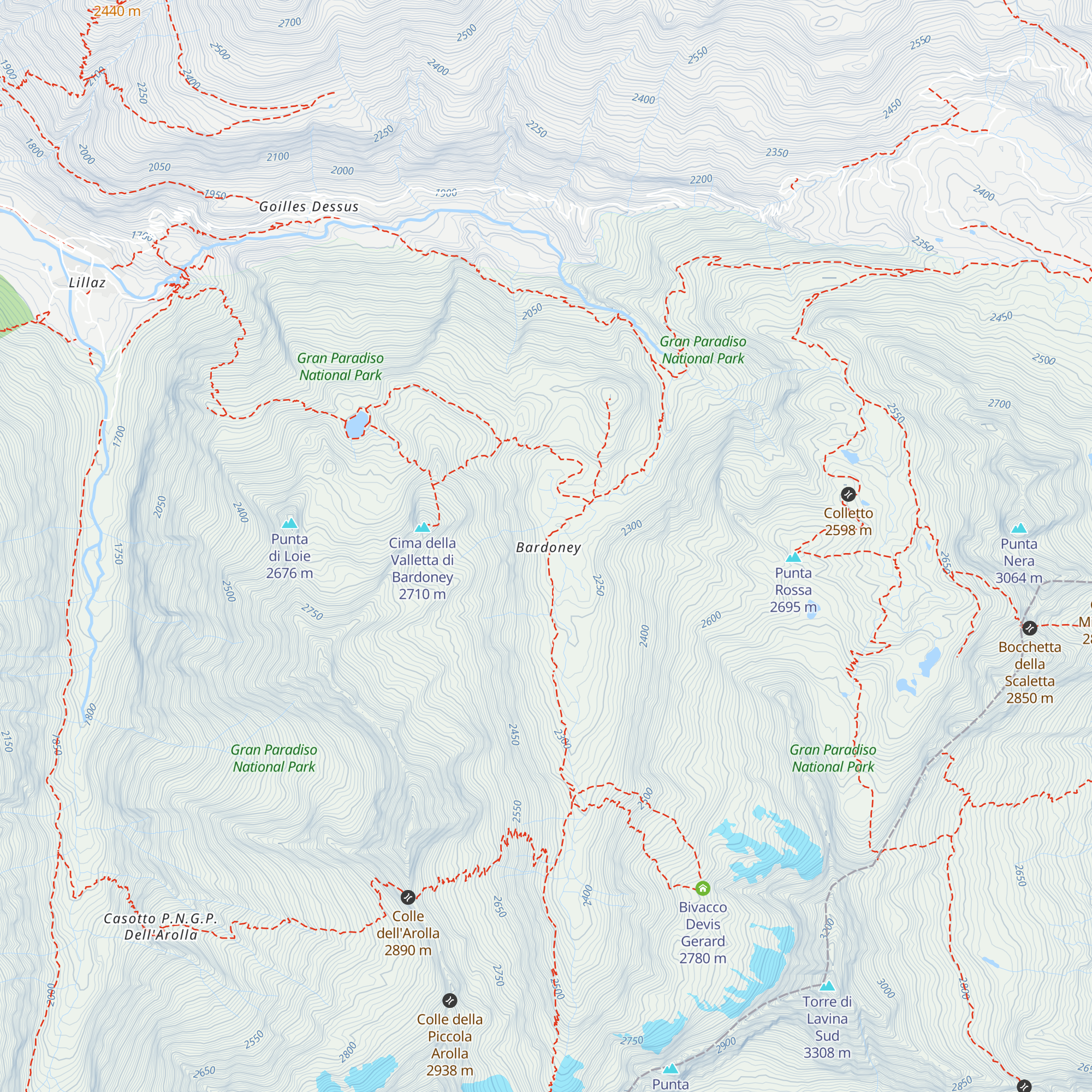 Alpe Bardoney map