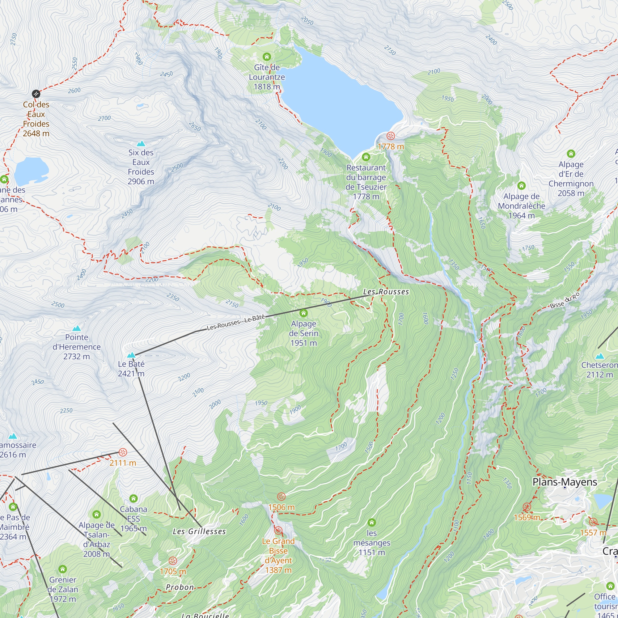 Alpage de Serin map