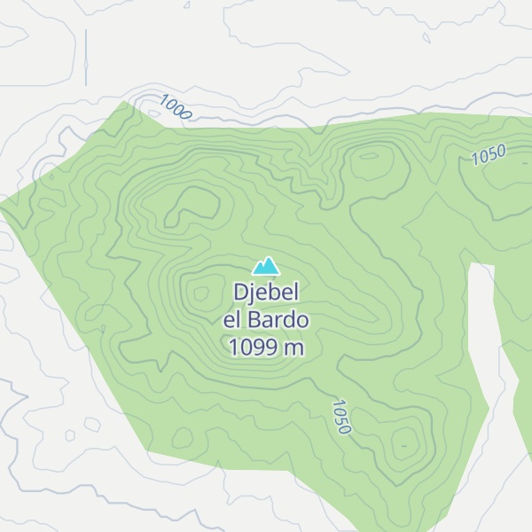 Map of Djebel el Bardo