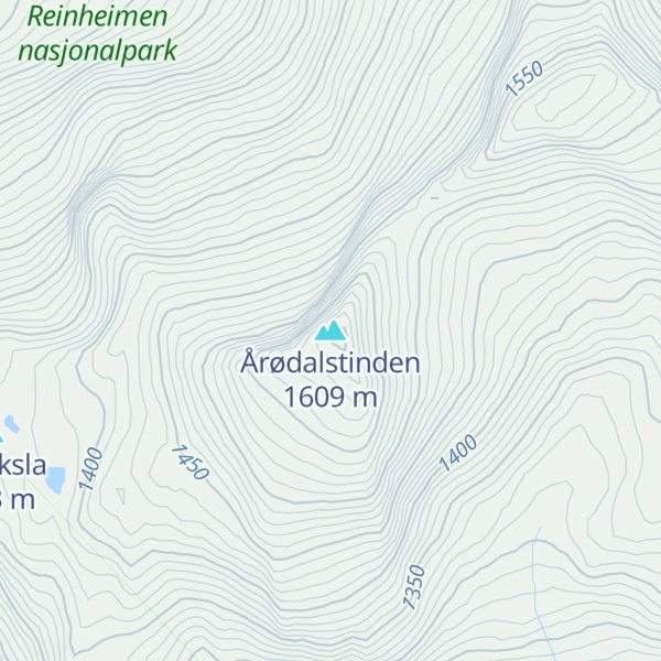 Map of Årødalstinden