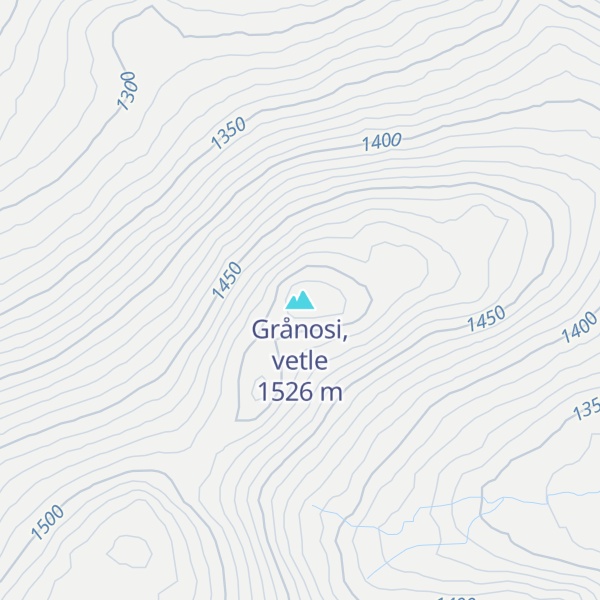 Map of Grånosi, vetle