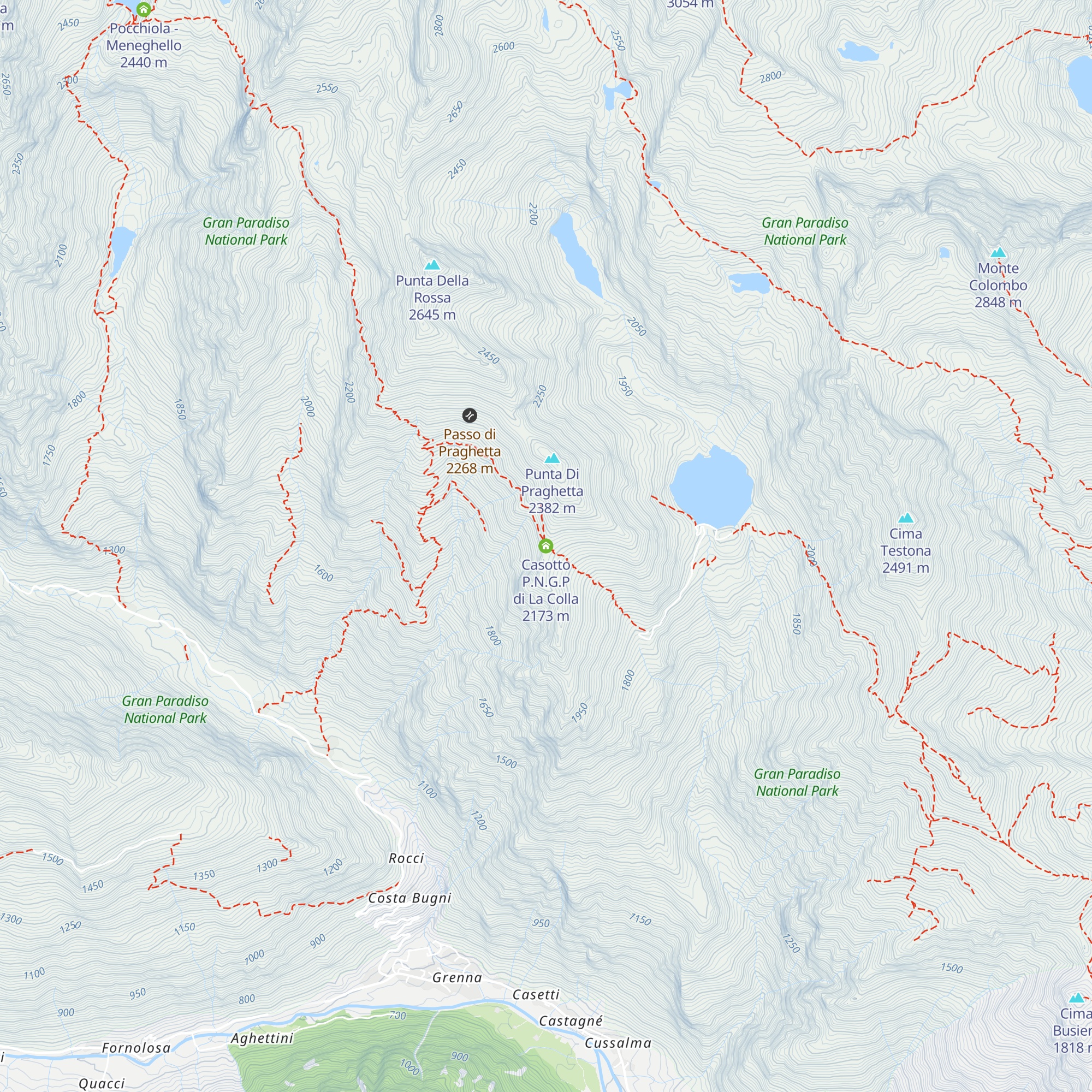 Casotto P.N.G.P di La Colla map