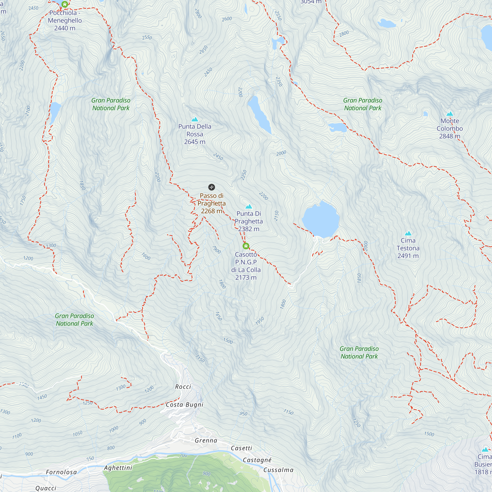 Casotto P.N.G.P di La Colla map