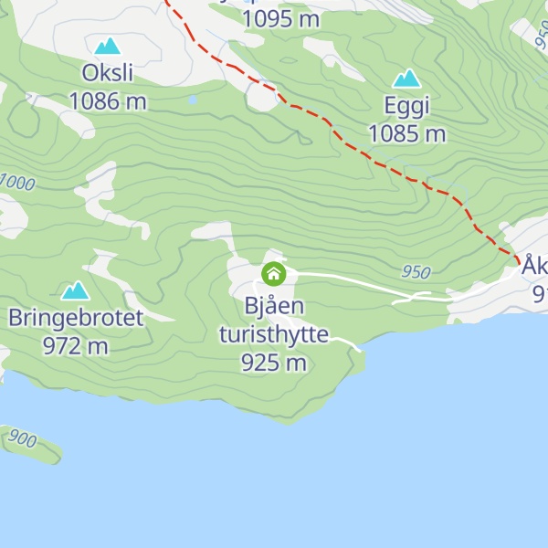 Map of Bjåen turisthytte