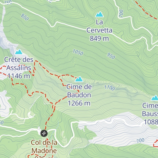 Map of Cime de Baudon