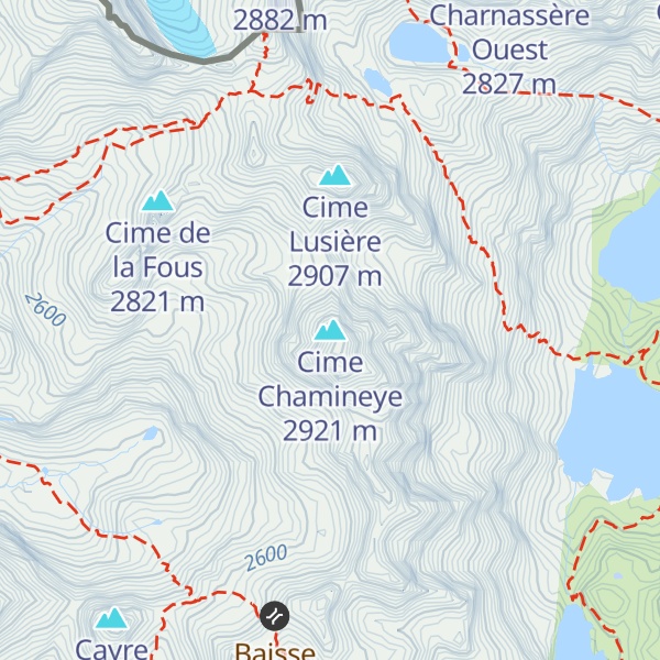 Map of Cime Chamineye