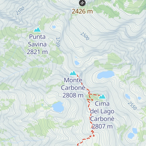 Map of Monte Carbonè