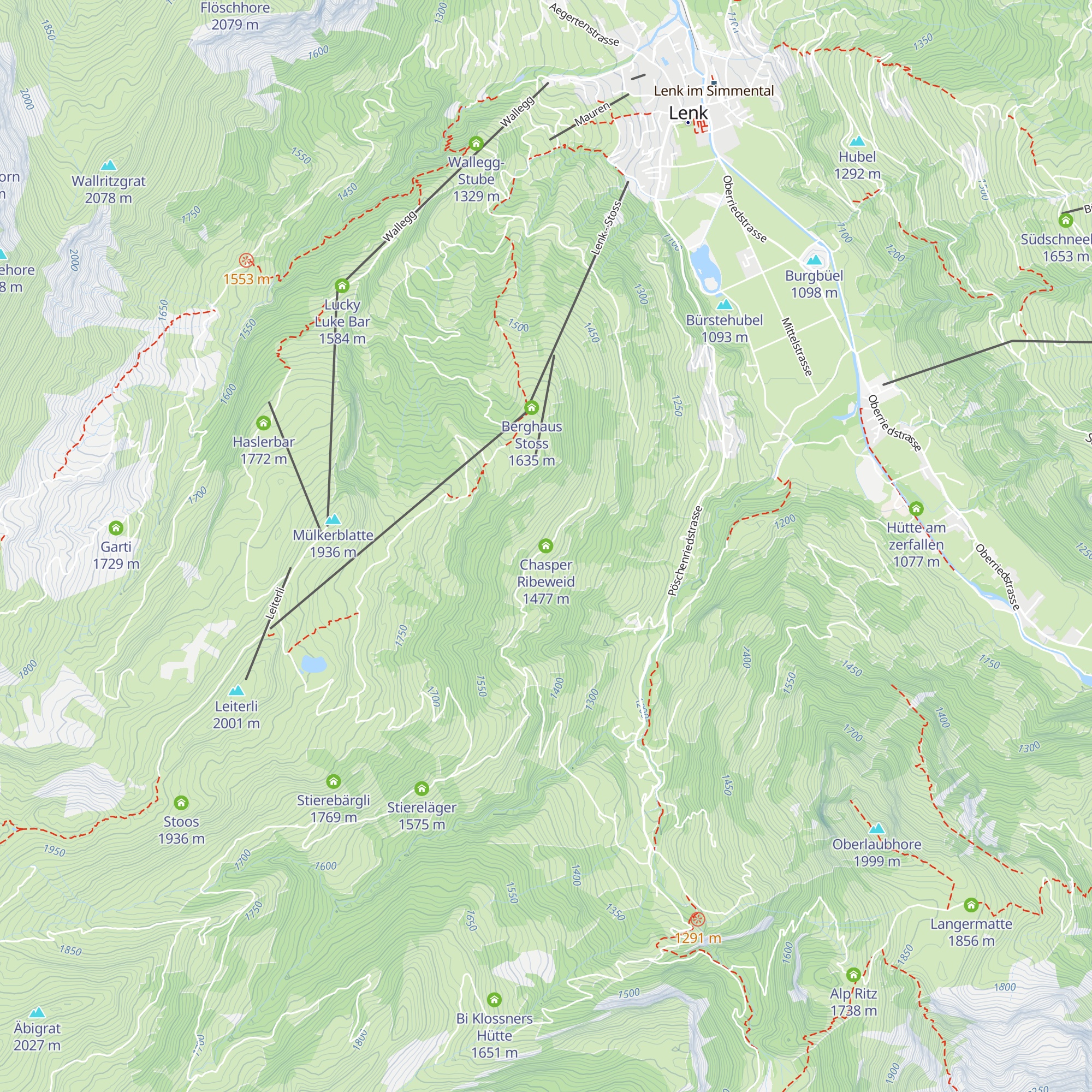 Chasper Ribeweid map