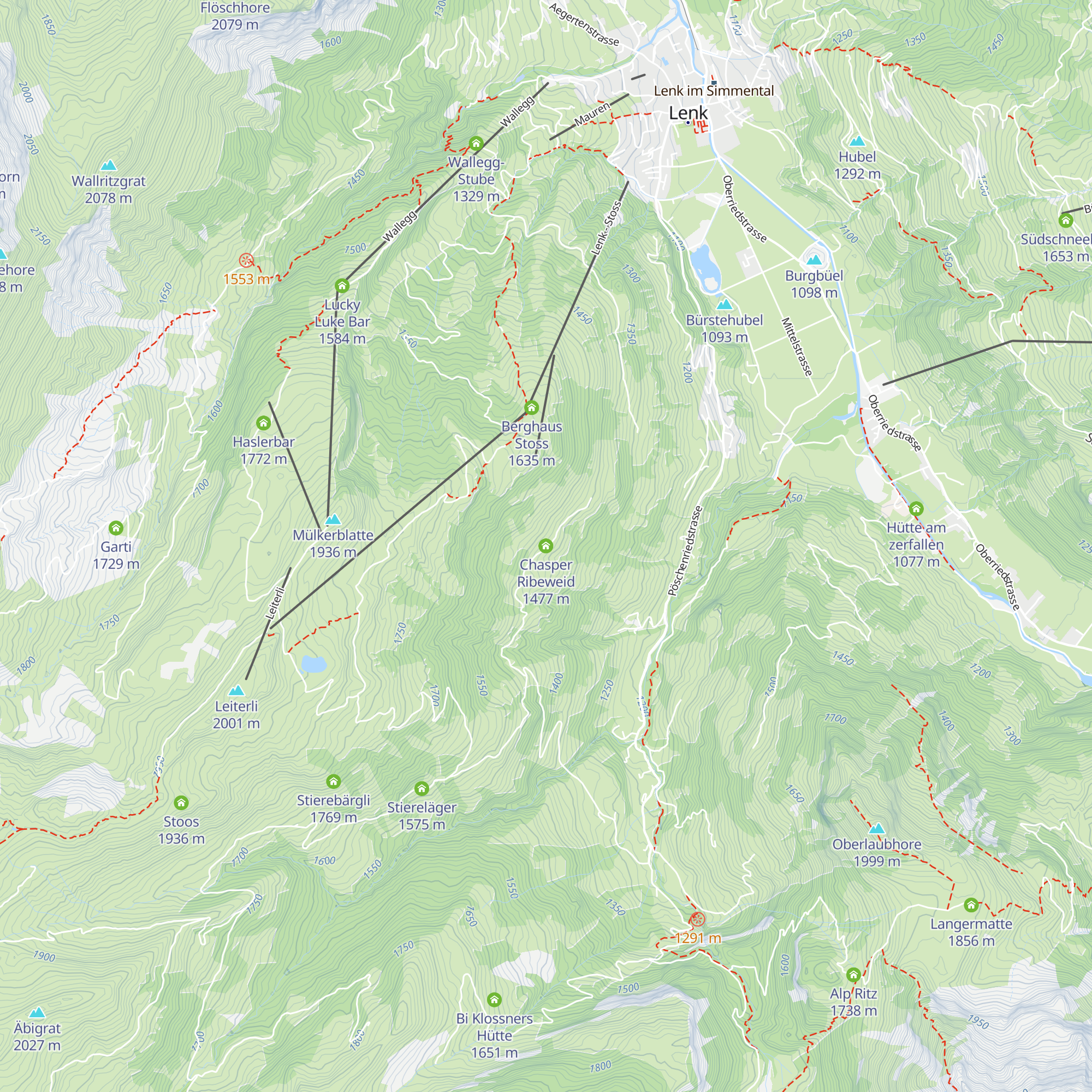 Chasper Ribeweid map