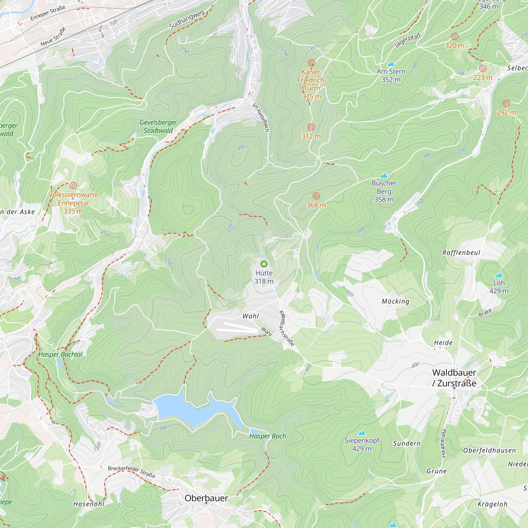 Hütte map
