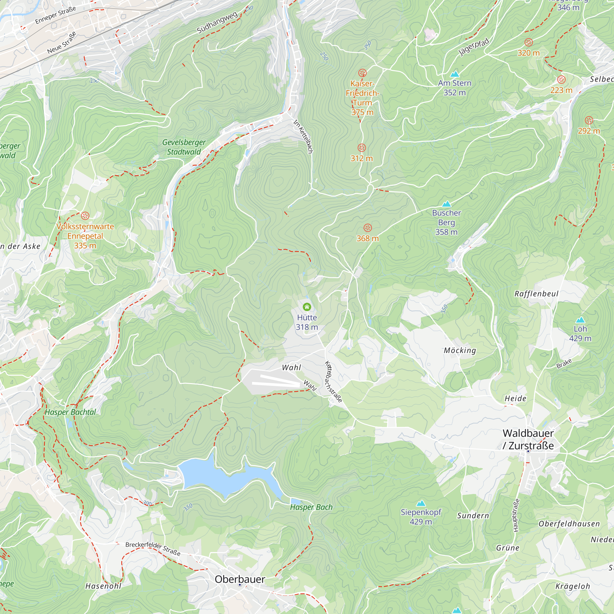 Hütte map