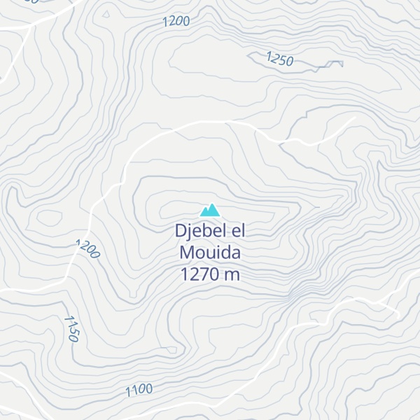 Map of Djebel el Mouida