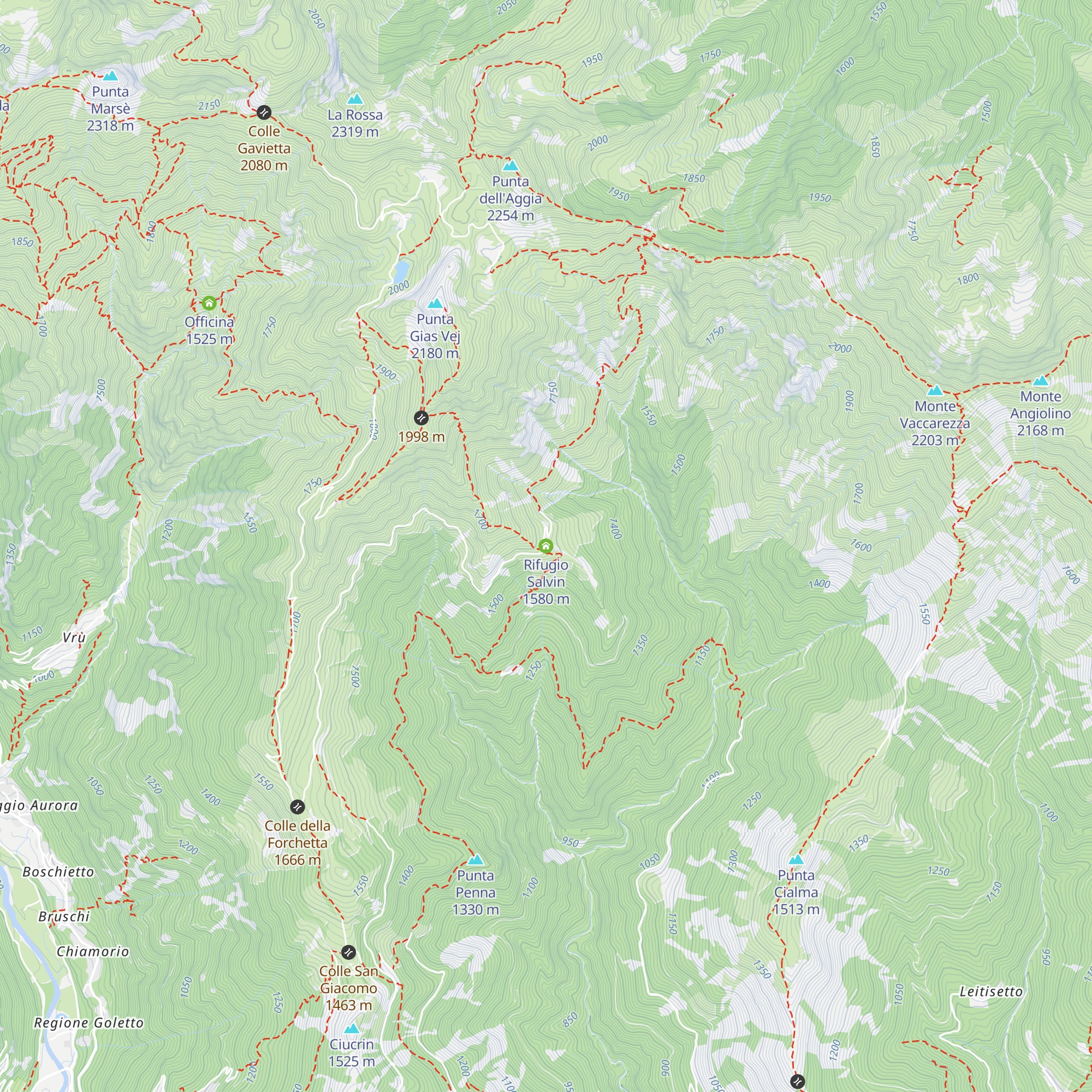 Rifugio Salvin map