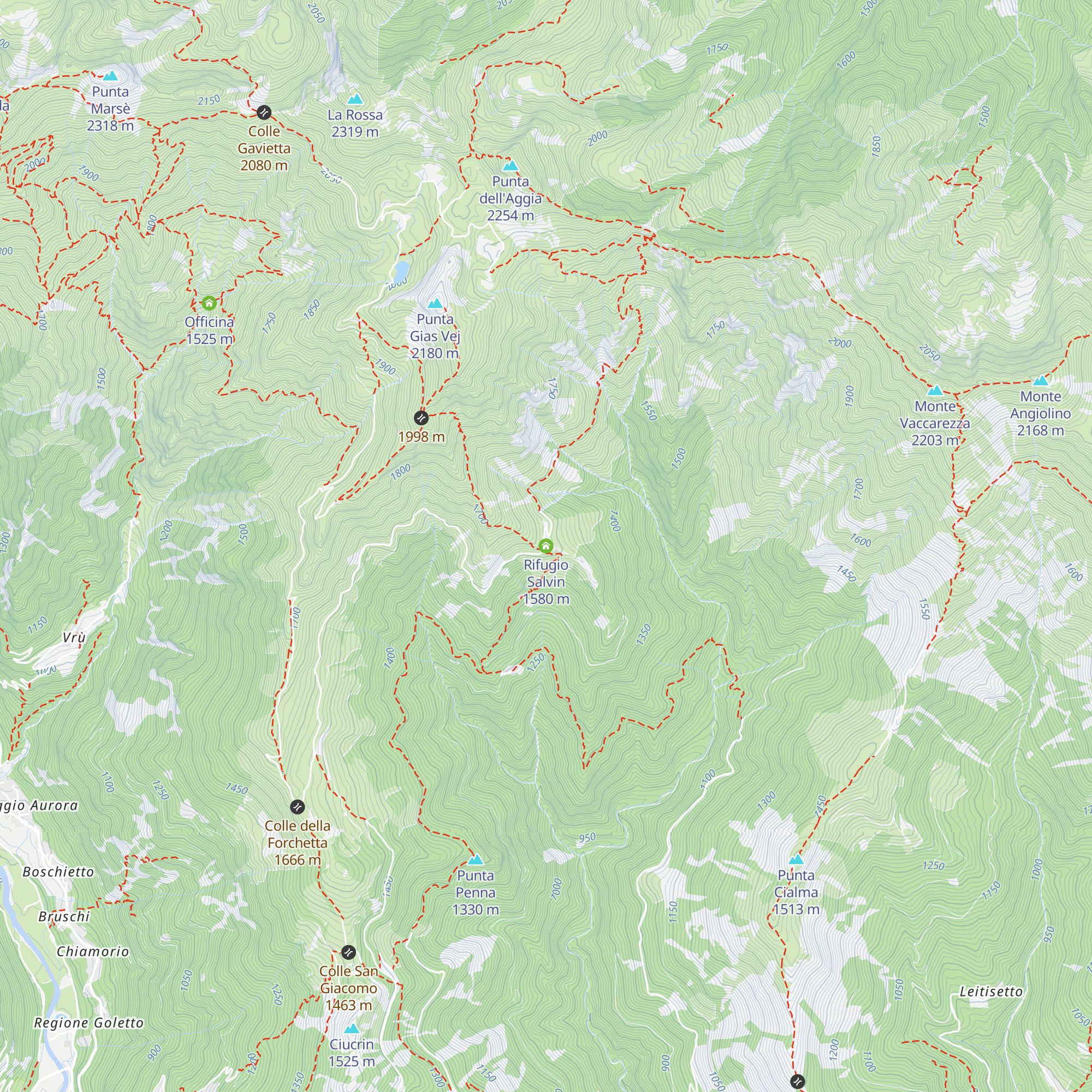 Rifugio Salvin map