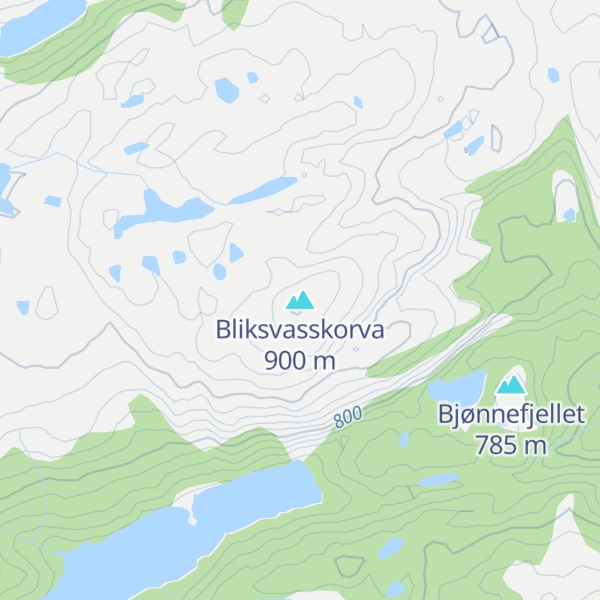 Map of Bliksvasskorva