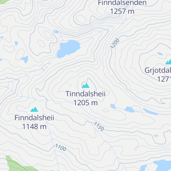 Map of Tinndalsheii