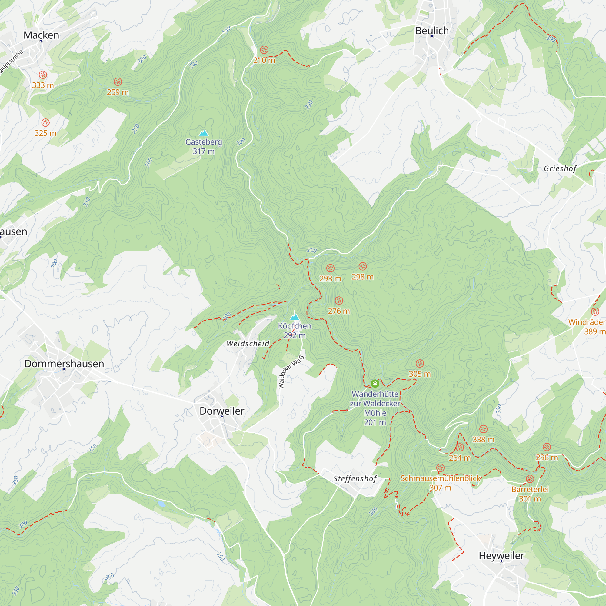 Bauhütte map