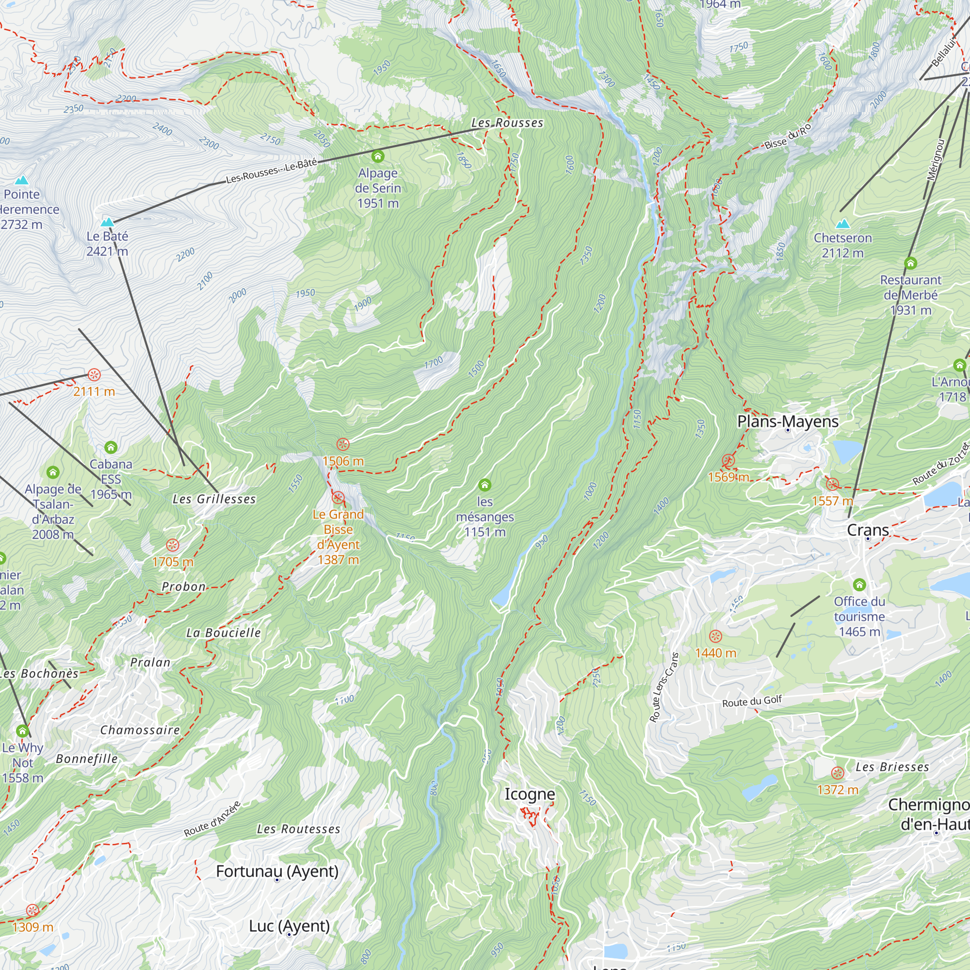 les mésanges map