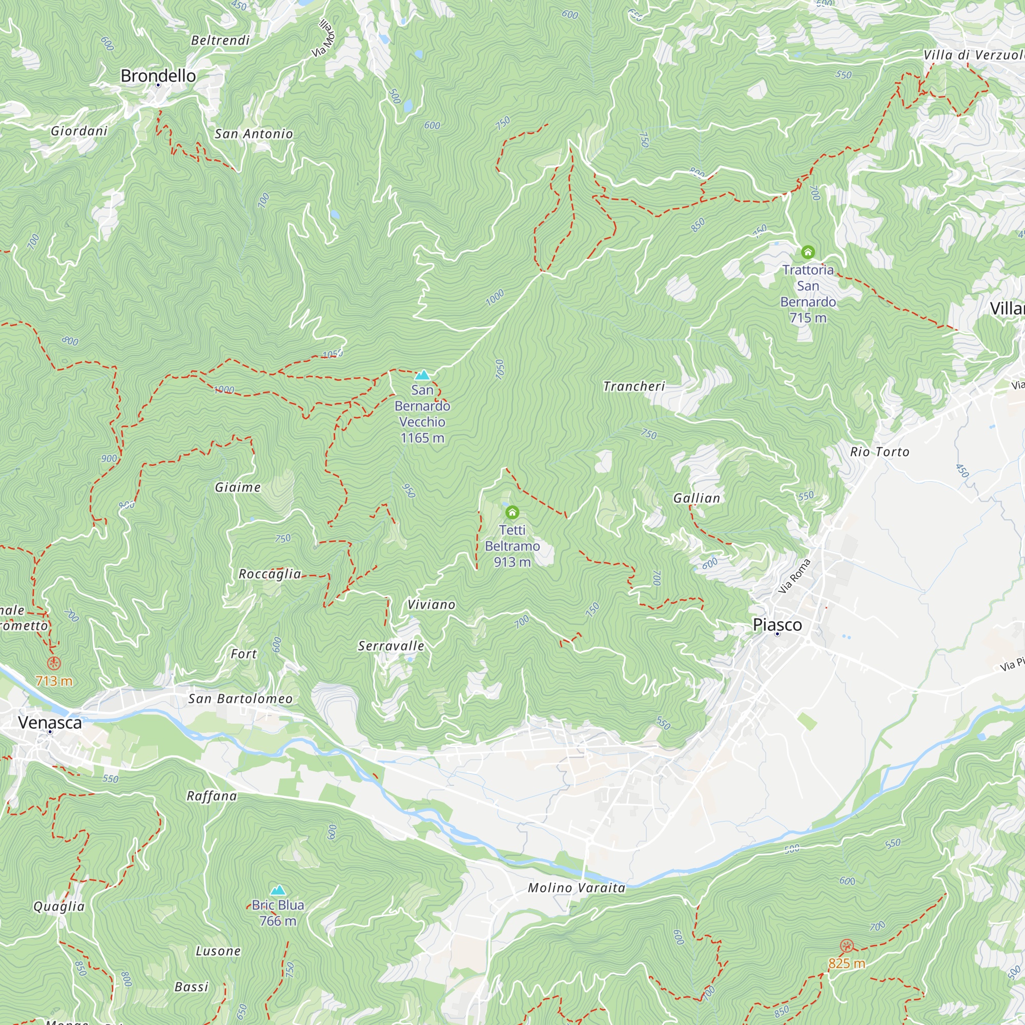 Tetti Beltramo map