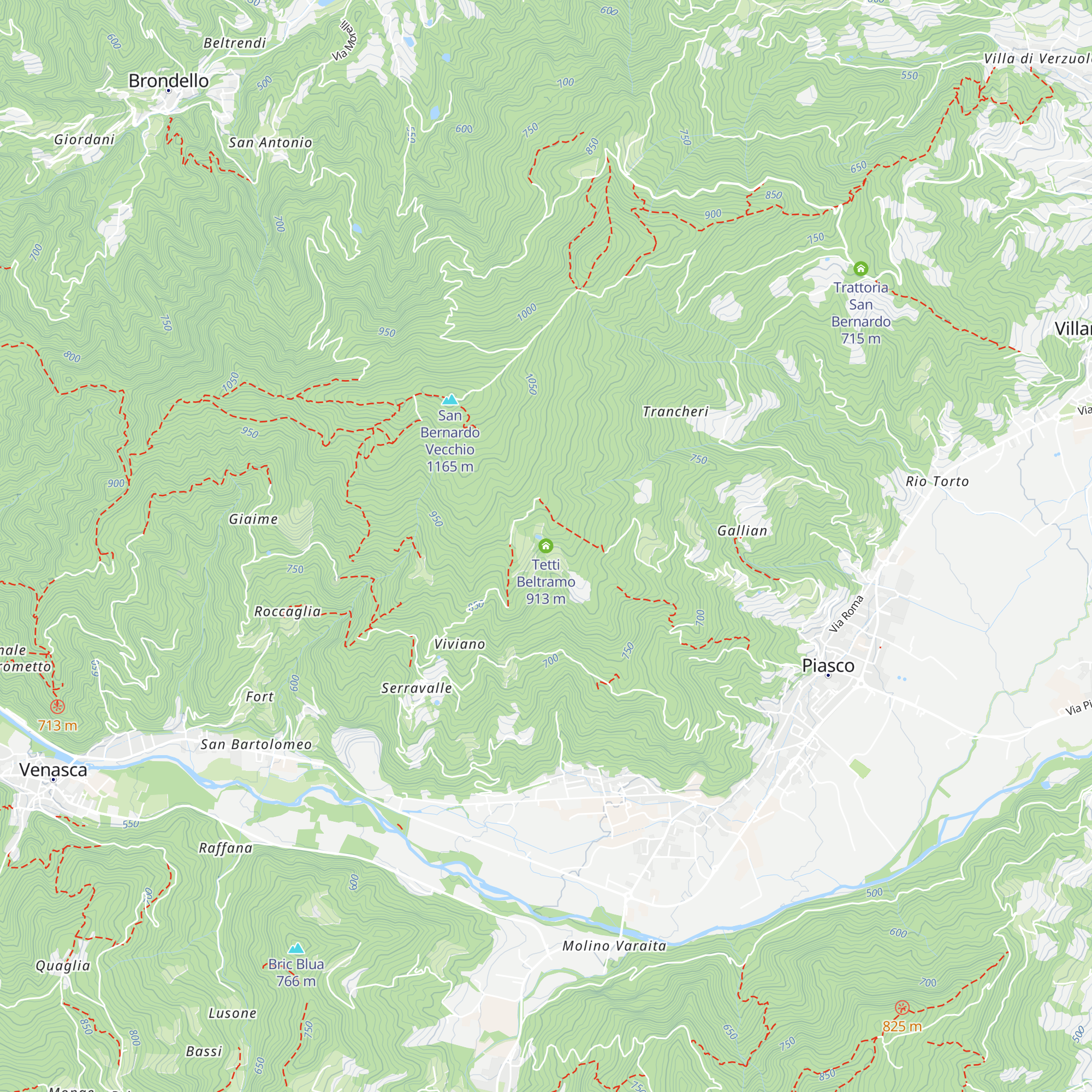 Tetti Beltramo map