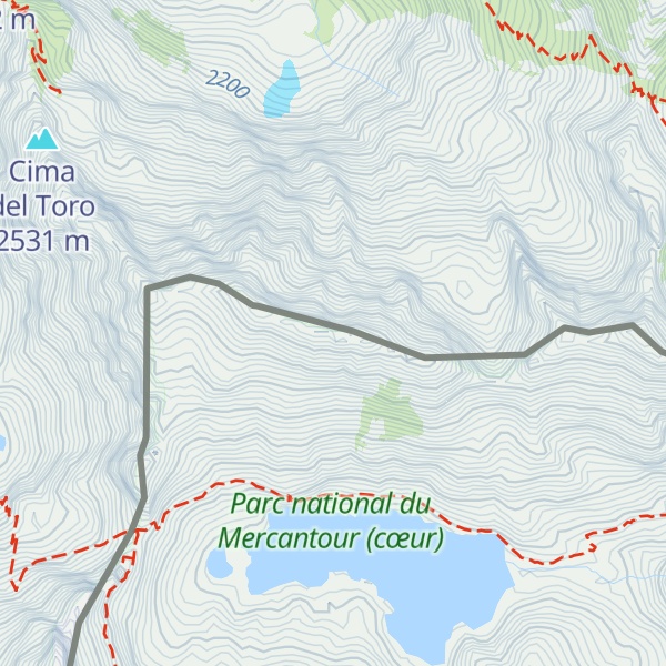 Map of Cima est del Lago dell'Agnello / Cime Est de l'Agnel