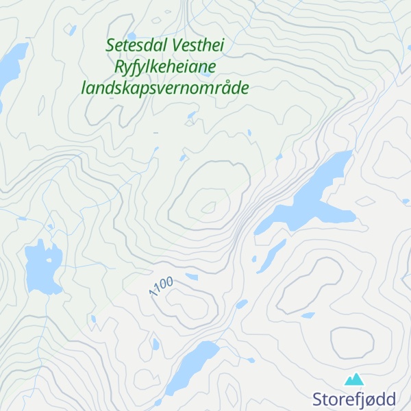 Map of Øytjørnsnuten