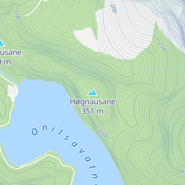 Map of Høgnausane