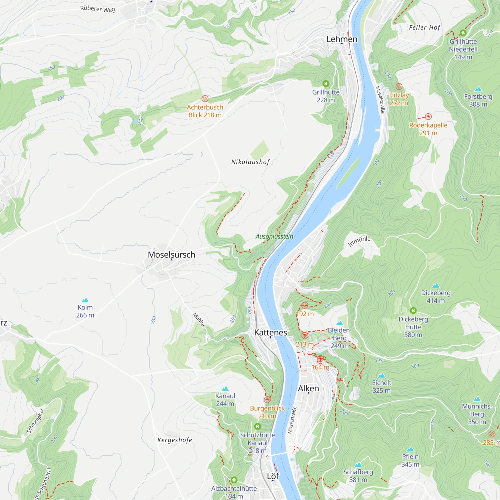 Ausonius-Hütte map