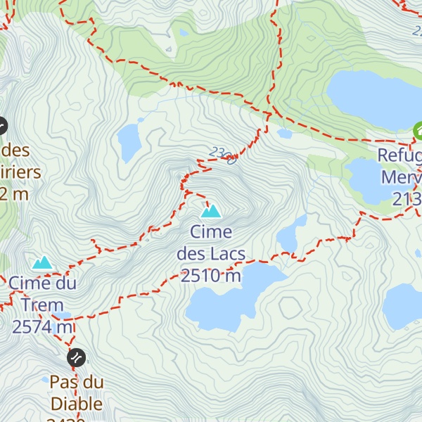 Map of Cime des Lacs