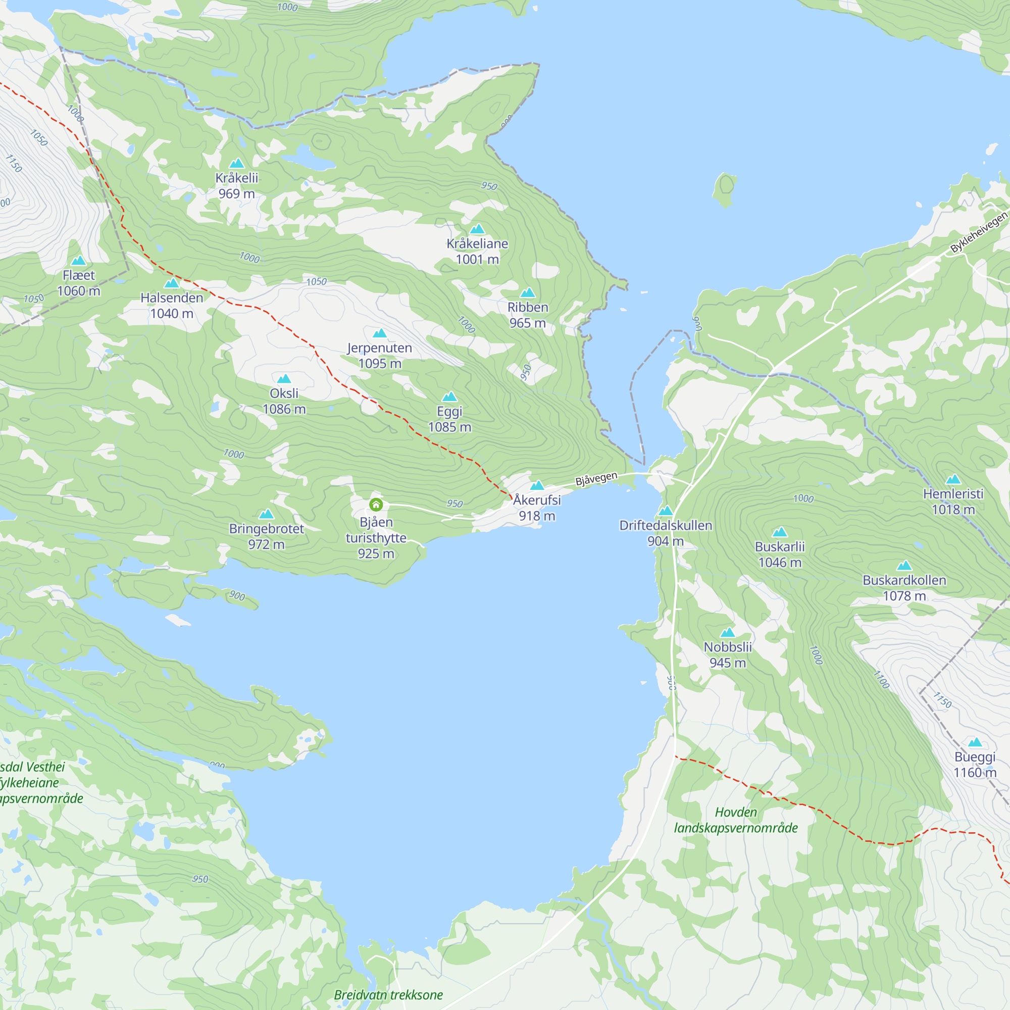 Bjåen Turistheim map