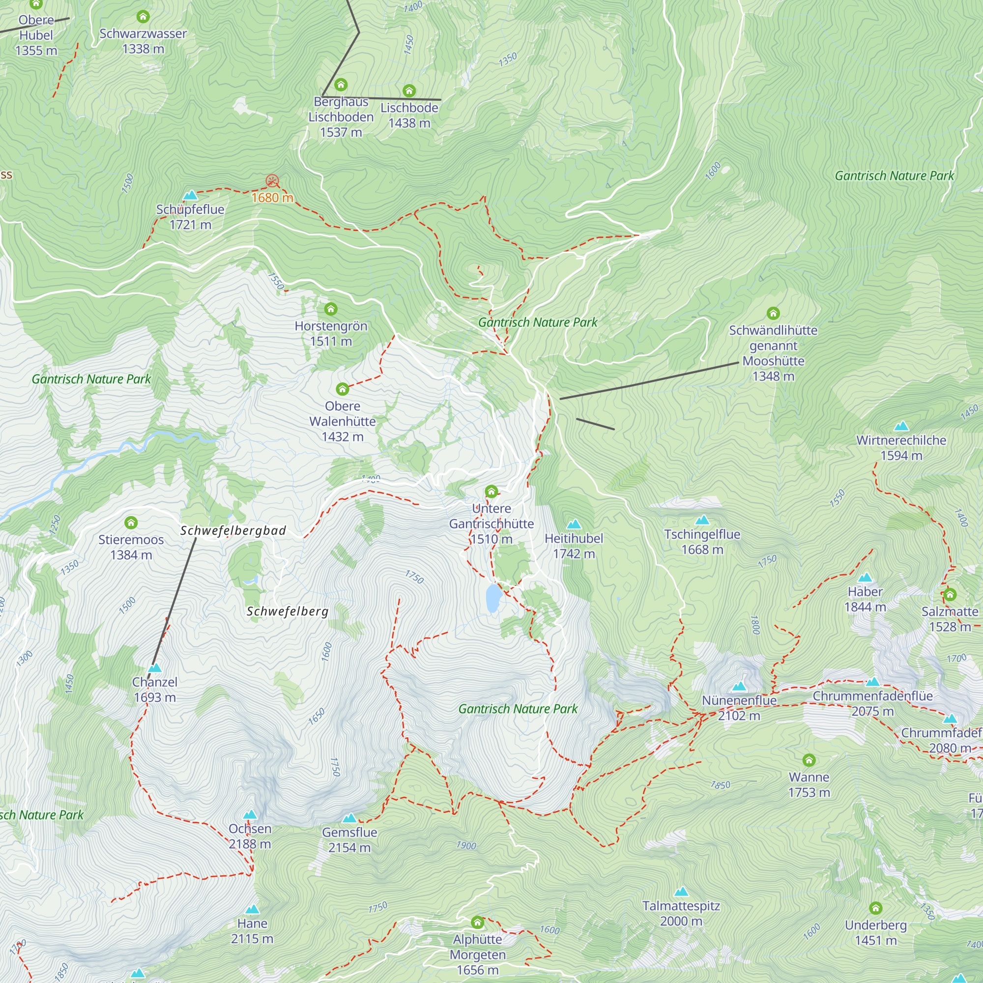 Untere Gantrischhütte map