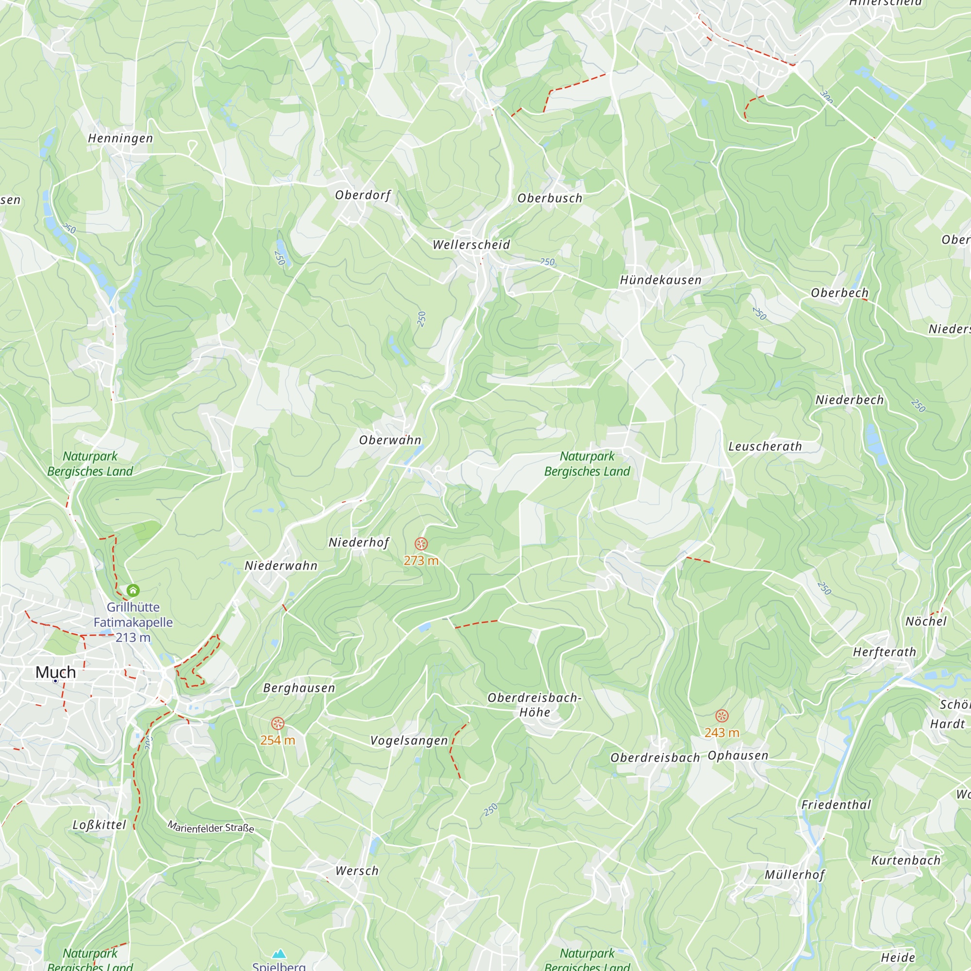 In der Hütten map