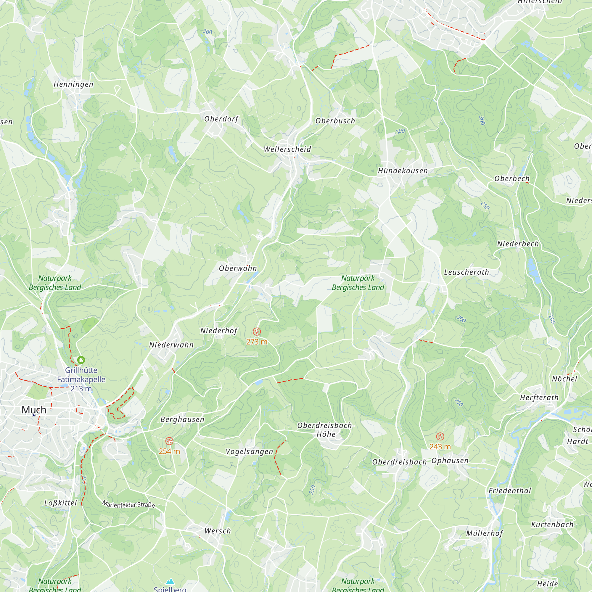 In der Hütten map
