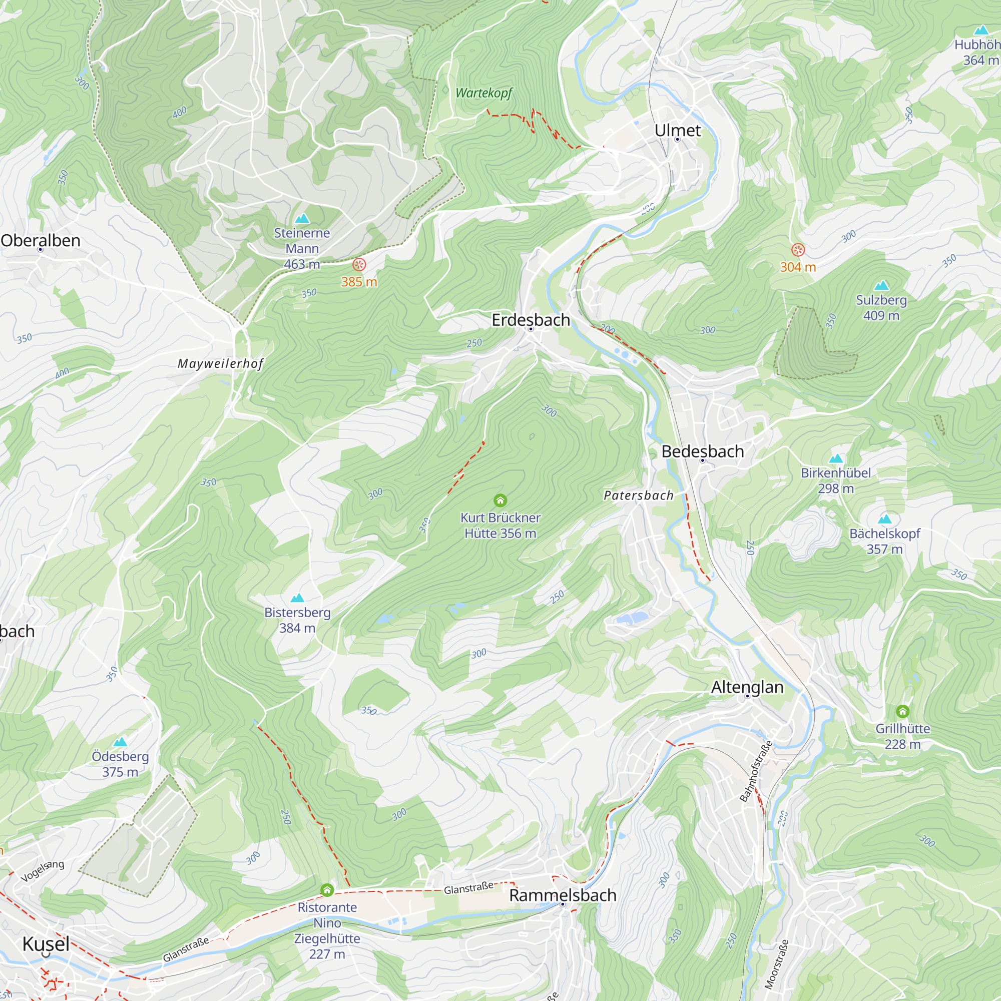 Kurt Brückner Hütte map