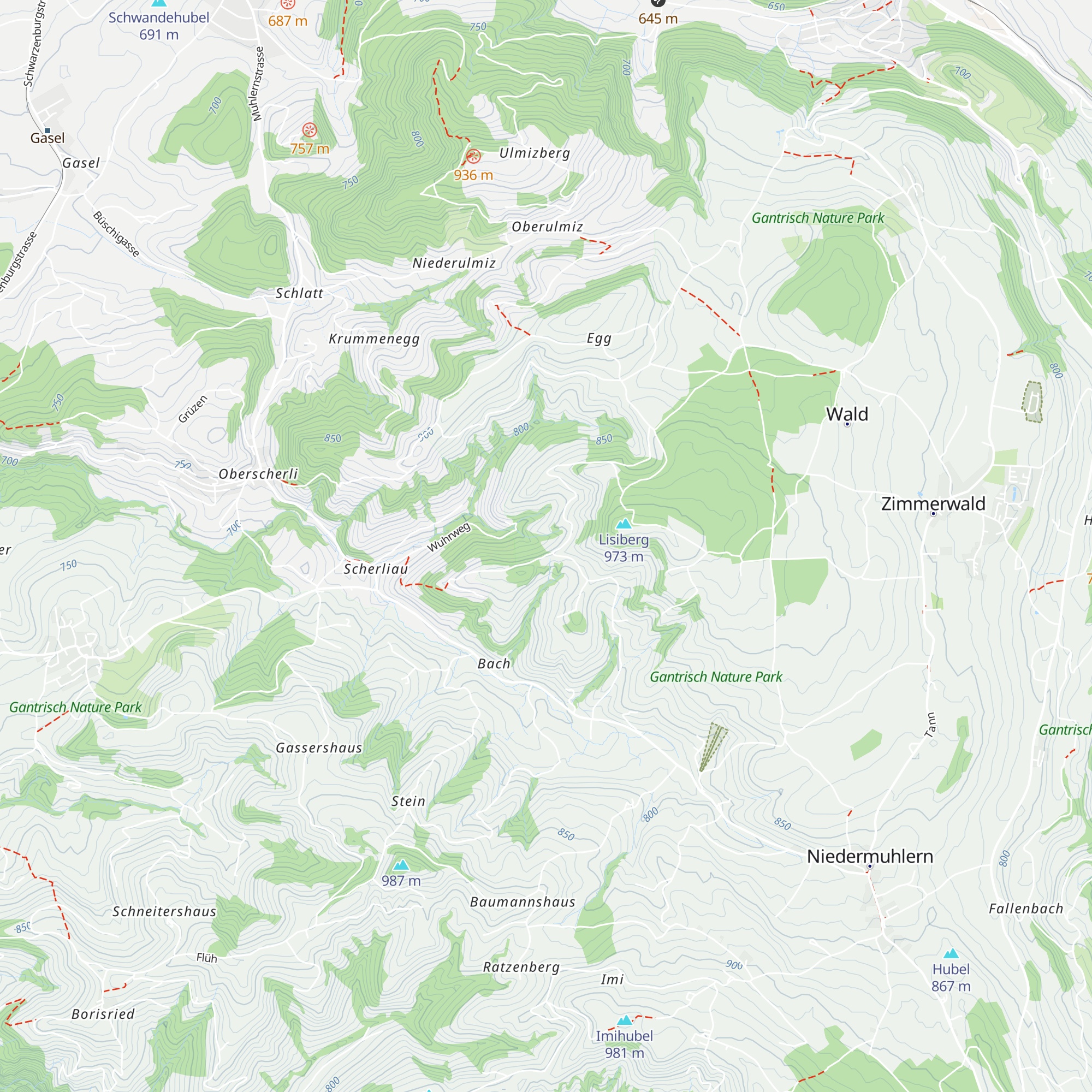 Oberbalm map