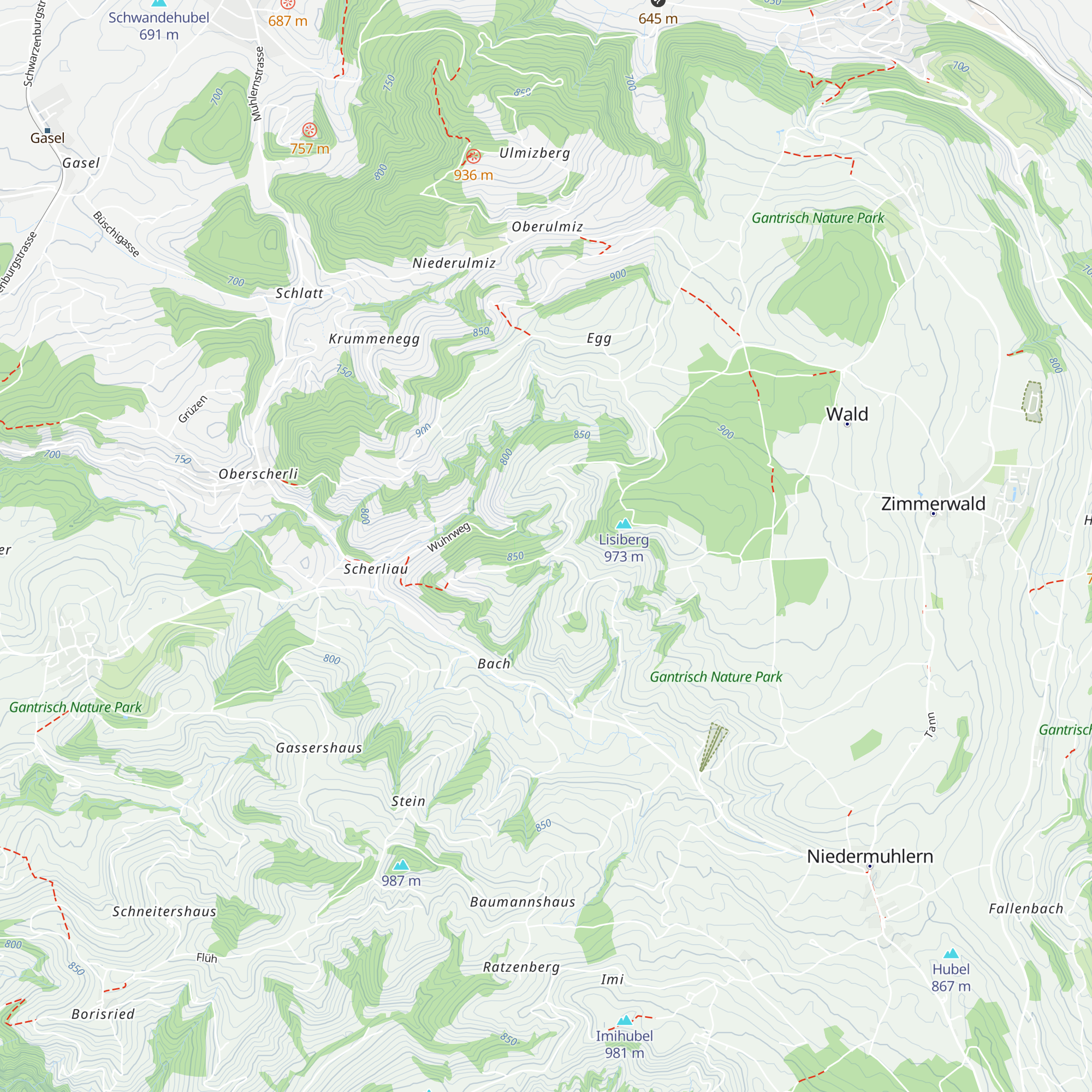 Oberbalm map