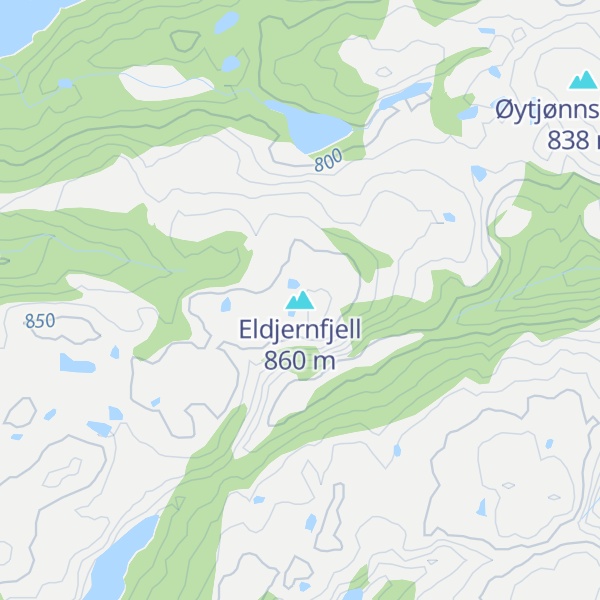 Map of Eldjernfjell