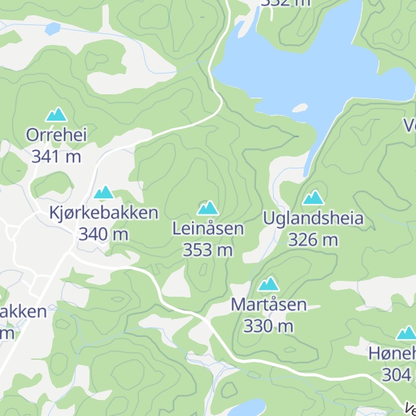 Map of Leinåsen