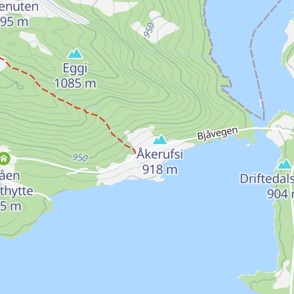 Map of Breivatn høgfjellstove