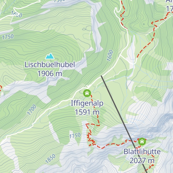 Map of Berghaus Iffigenalp