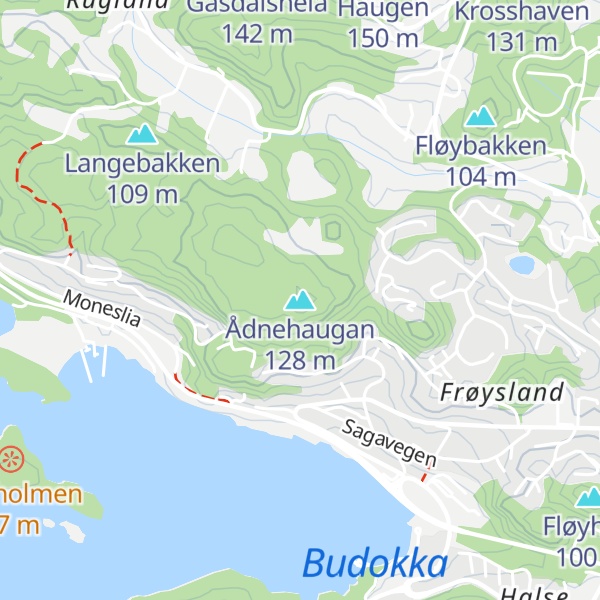 Map of Ådnehaugan