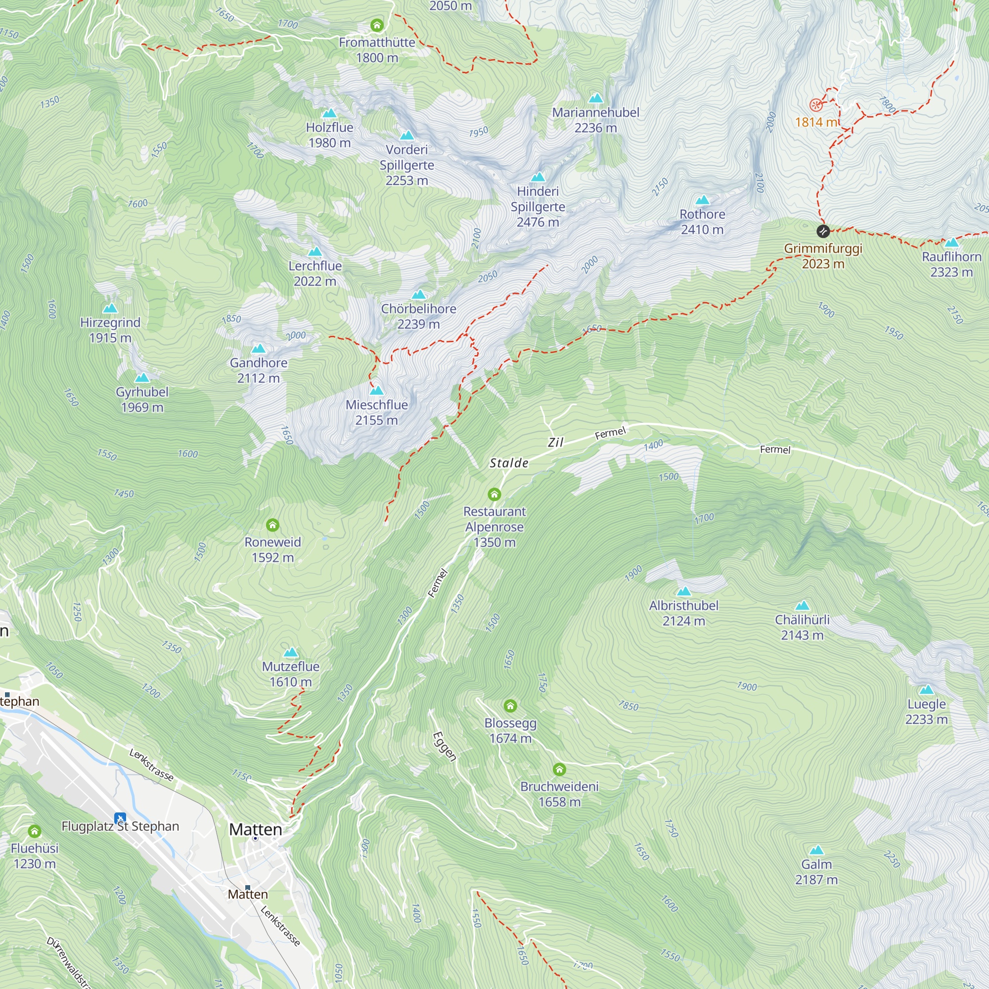 Restaurant Alpenrose map