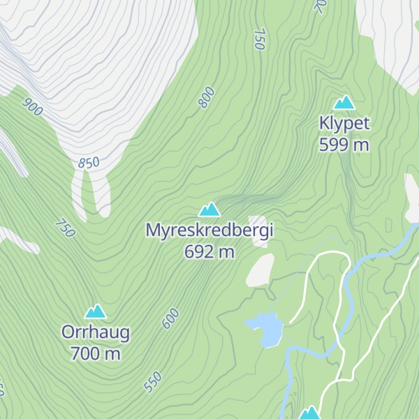 Map of Myreskredbergi
