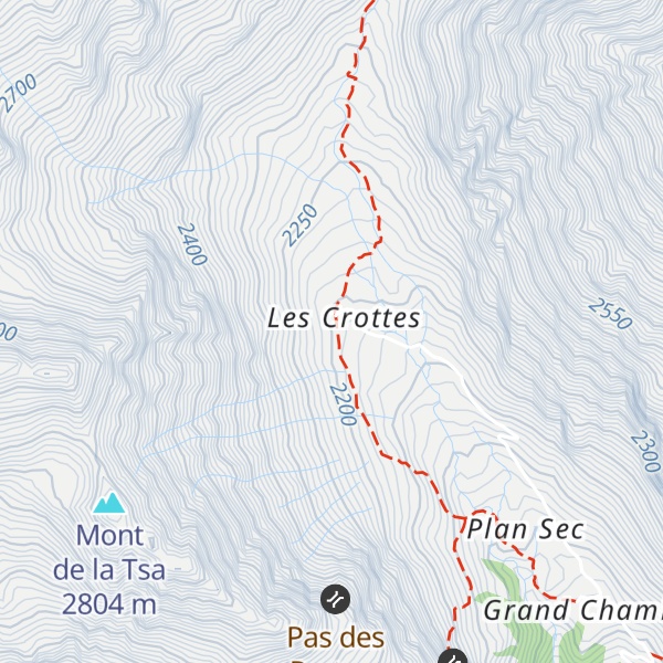 Map of Les Crottes