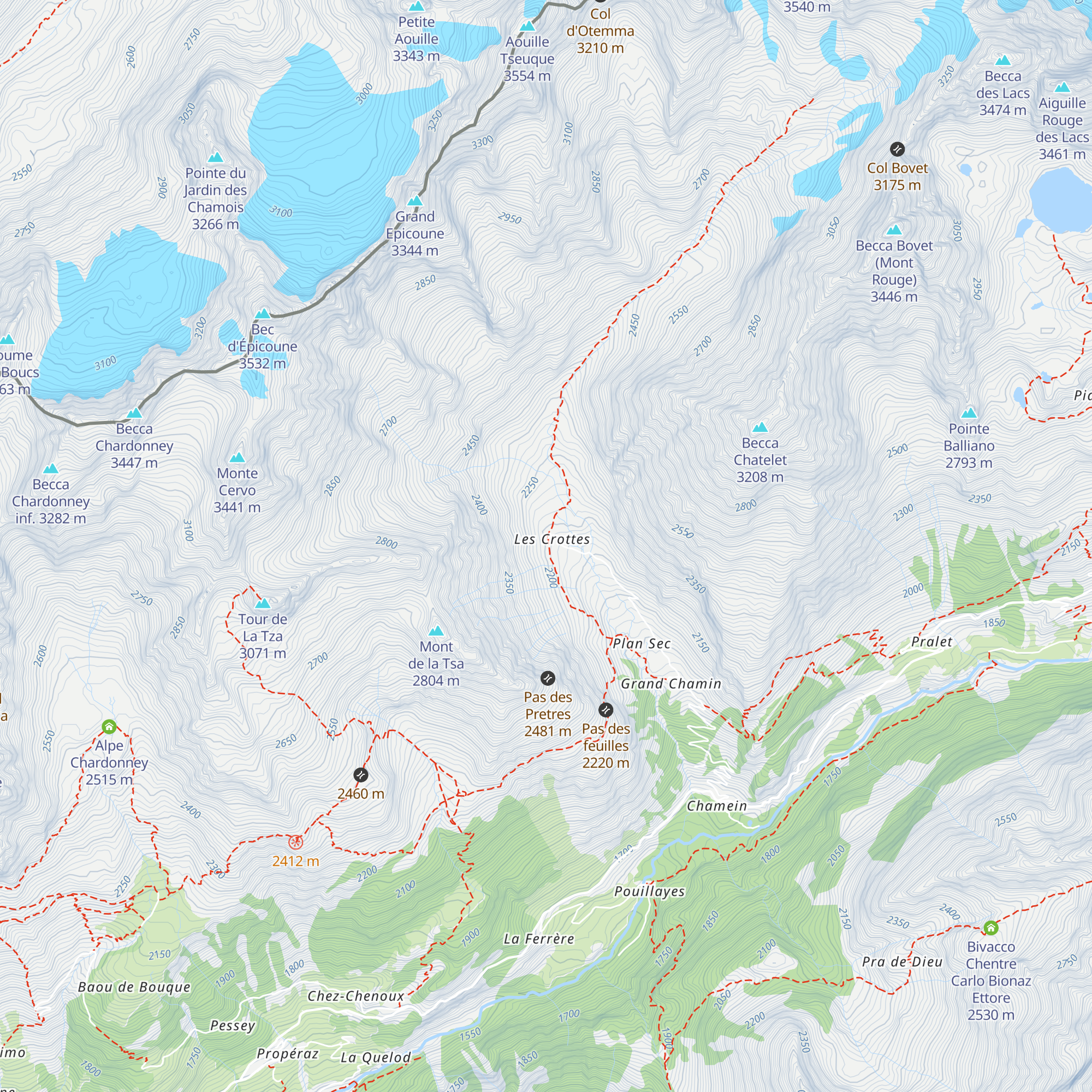 Les Crottes map