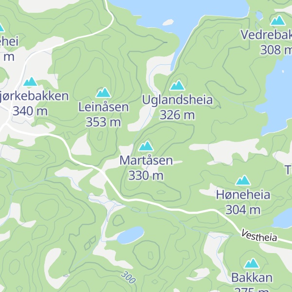 Map of Martåsen