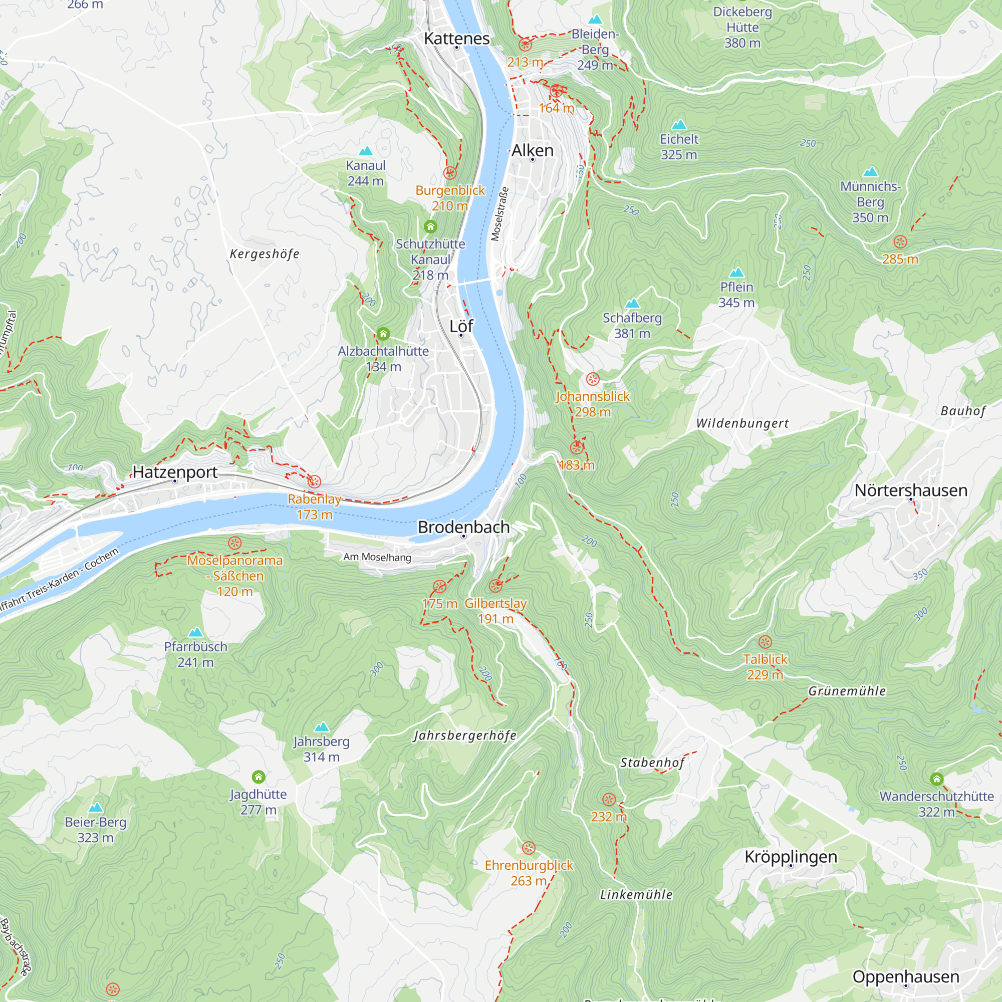 Kiosk & Tourist-Info Brodenbach map