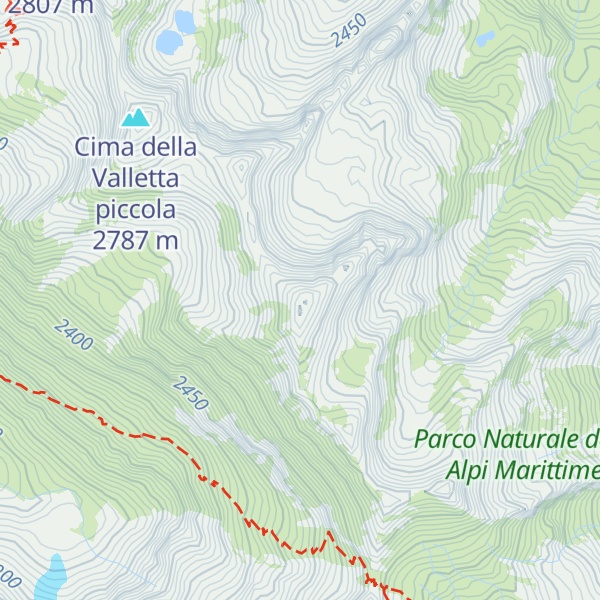 Map of Cima della Valletta Grande